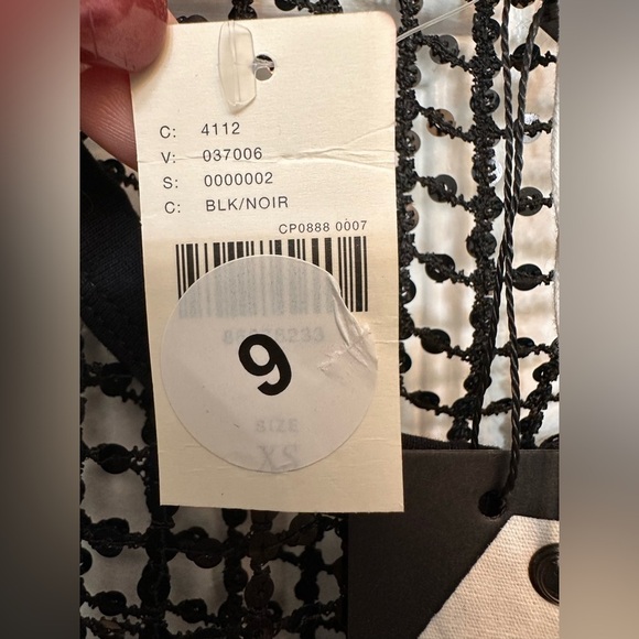 Pilcro Black Sheer Sequin Mesh Tank Top NWT - Picture 7 of 11